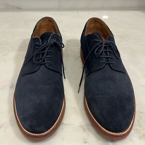 J.Crew Kenton Blue Suede Derby Shoe